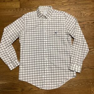 Brooks Brothers Regent button down shirt Gray Check Medium